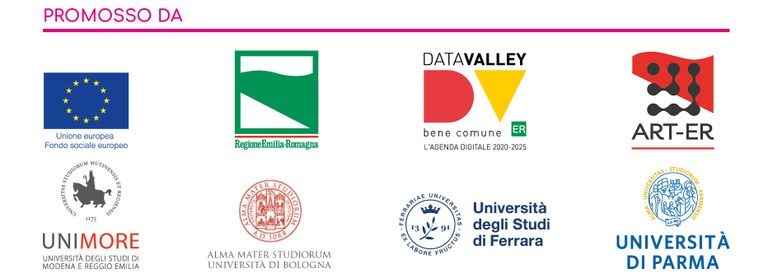 Fondo Sociale Europeo - Regione Emila-Romagna - Agenda Digitale dell'Emilia-Romagna 2020-2025: Data Valley Bene Comune - ART-ER - UniMORE - UniBO - UniFe - UniPA