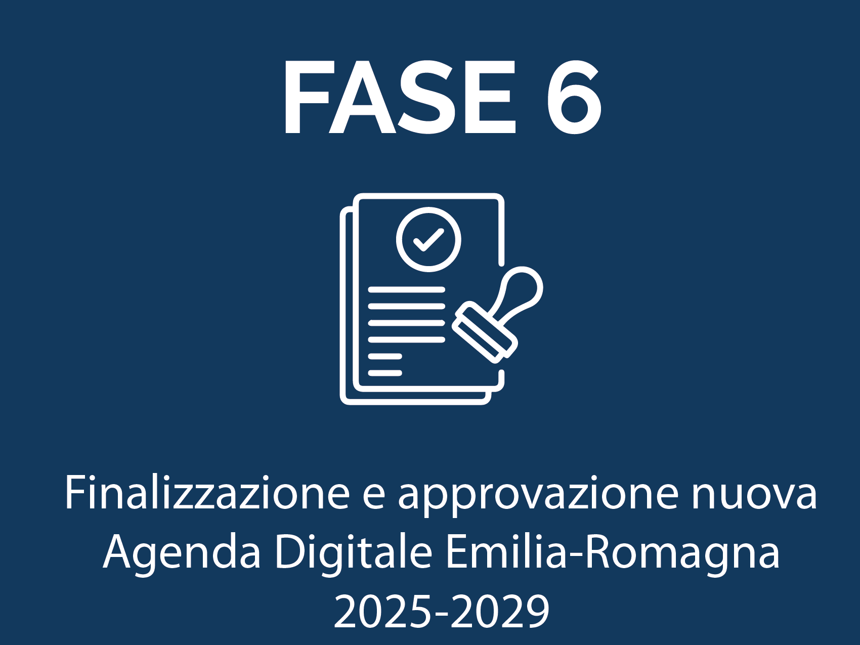 Fase 6 - Finalizzazione e approvazione nuova Agenda Digitale Emilia-Romagna 2025-2029